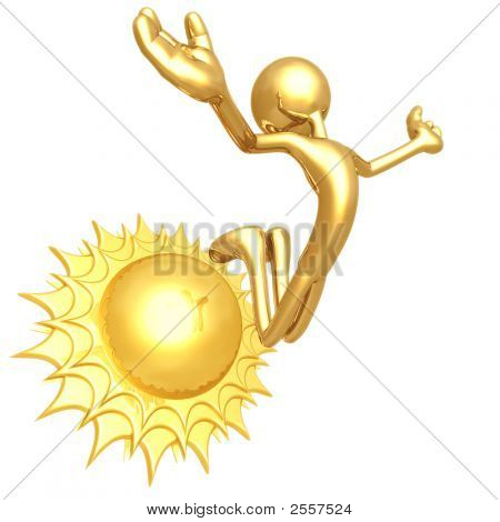 Hoppa av glädje Sun