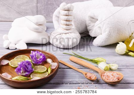 Fragrant Set For A Bath.salt In Spoon