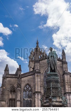 Edinburgh, Scotland, Uk - June 14, 2012; Statue Of Walter Montagu Douglas Scott, Duke Of Buccleuch O