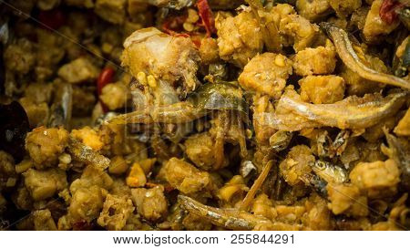 Tempeh Sweet Soy Sauce With Green Chili Or Orek Tempe And Salted Fish Indonesian Cuisine In Central 