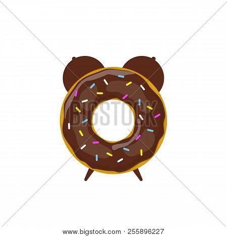 Alarm Clock Donut. Breakfast Time