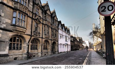 A Street In Oxford. Prestigious Education. England