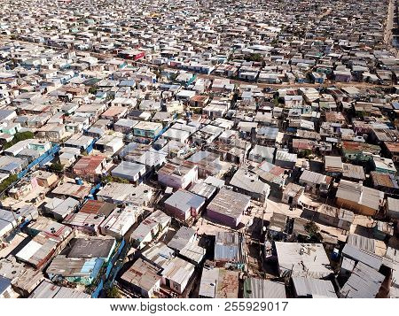 Aerial View Over A Township Near Cape Town, South Africa