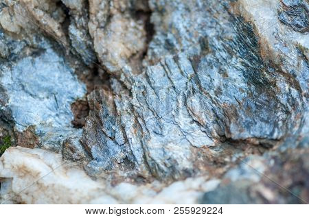 Close-up Of Rocks, Salt And Minerals. Shallow Depth Of Field.