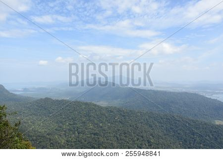 Photographed At The Highest Point In Langkawi, Malaysia, Overlooking The Mountains