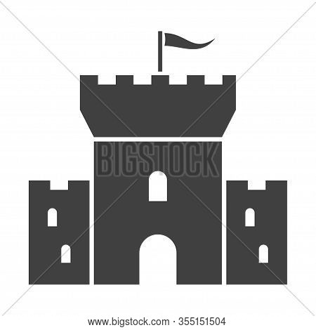 Watchtower Black Icon, Ancient Historic Fortress Tower