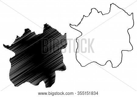 Staro Nagoricane Municipality (republic Of North Macedonia, Northeastern Region) Map Vector Illustra