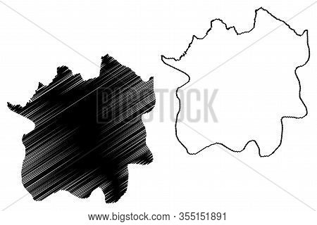 Staro Nagoricane Municipality (republic Of North Macedonia, Northeastern Region) Map Vector Illustra