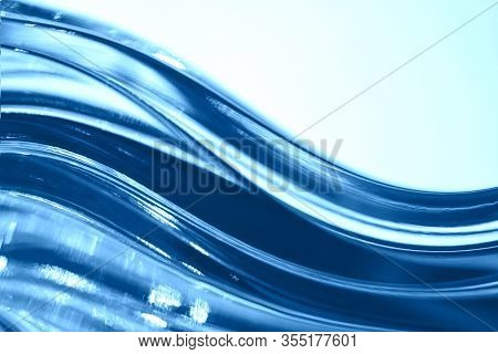 Abstract Blurred Dark Blue Futuristic Wavy Background