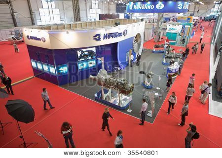 Moskau, 21. Mai: Internationale Messe für die Hubschrauberindustrie des Helirussia im Messezentrum 