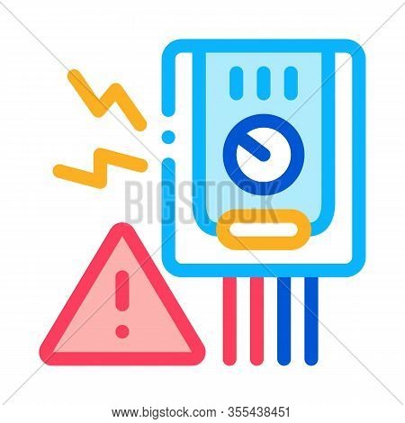 Short Circuit Icon Vector. Outline Short Circuit Sign. Isolated Contour Symbol Illustration