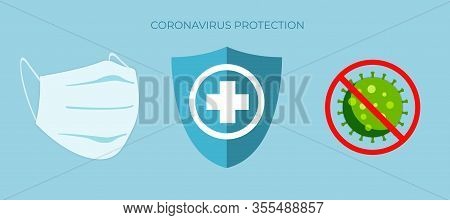 Coronavirus. Stop Coronavirus. The Virus Spreads Around The World. Vector Illustration Eps 10.