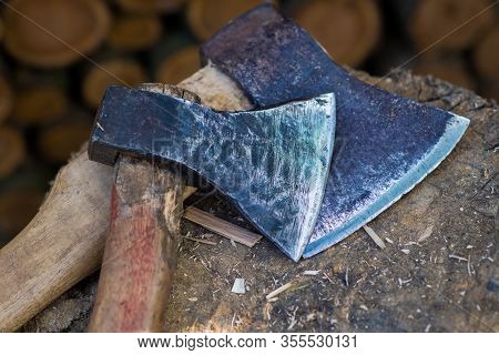 Ax With Wooden Handle, Forester, Male Work