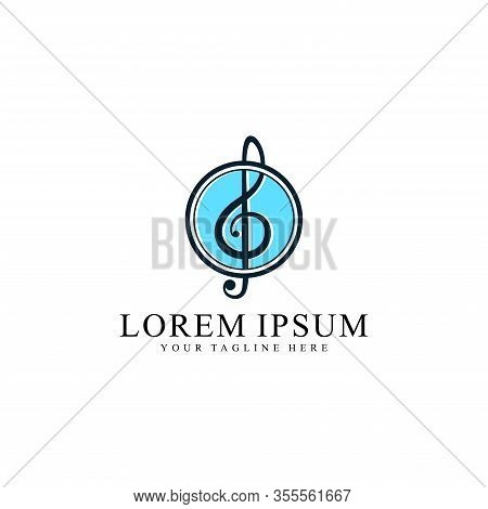 Music Logo Design Template. Music Note Sign. Musical Symbol. Creative Concept For Entertainment Logo
