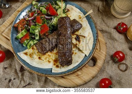 Plate Of Adana Kebab A Typical Turkish Meat Dish