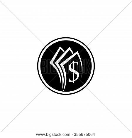 Vector Dollar Banknote Icon Illustration,isolated On A White Background