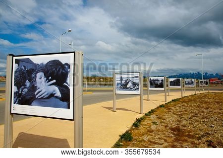 Ushuaia, Argentina - February 7, 2015: Monument To Malvinas Islands Battle