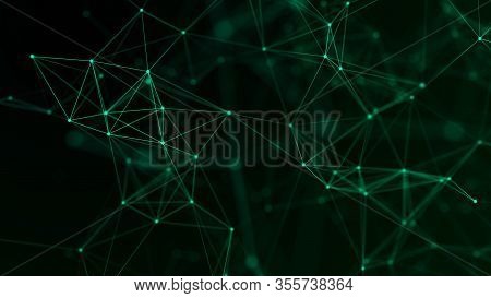 Network Connection Structure. Plexus Effect. Technology Background.