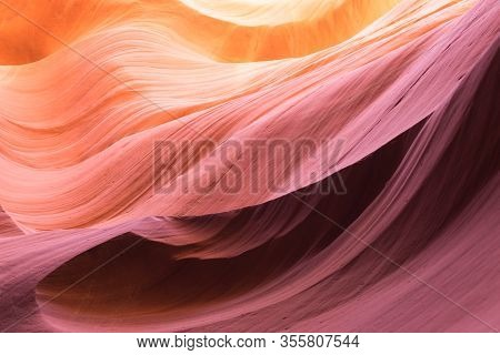 Yellow And Orange Colors In Antelope Canyon