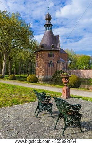 Ooidonk Castle in Belgium - architecture background
