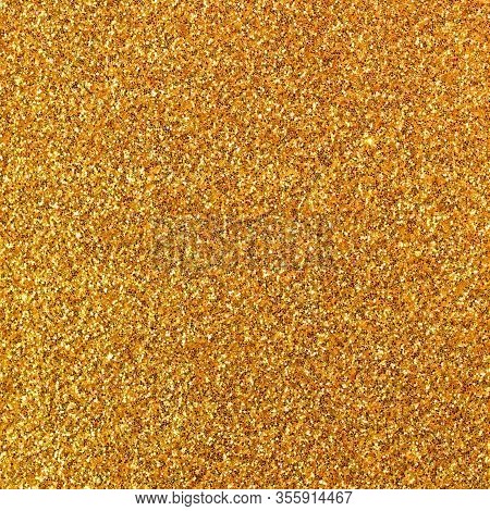 Glittery Background Of Glittering Golden Glitter Ideal For Decoration