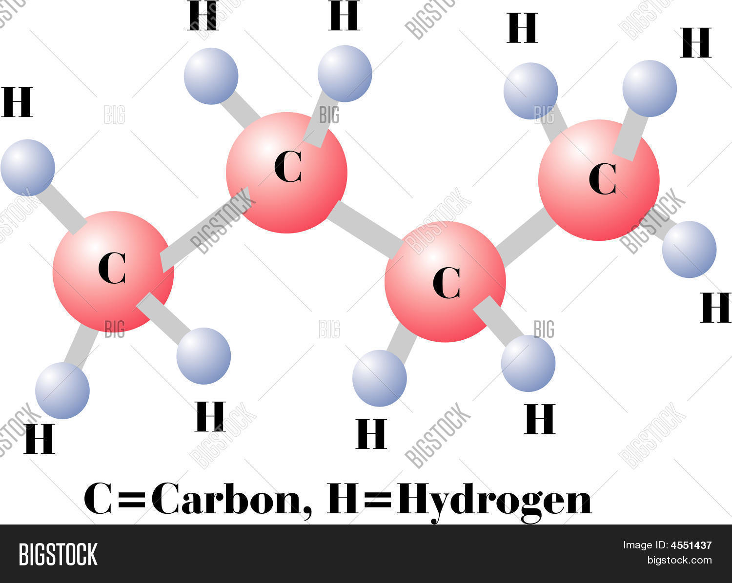 Butane Molecule Vector & Photo (Free Trial) | Bigstock