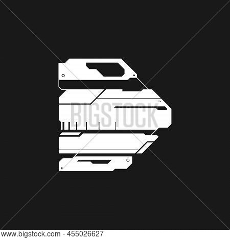Cyberpunk Futuristic Arrow. Cyber Futuristic Design Element. Cyber Arrow, Pointer, Direction. Tech S