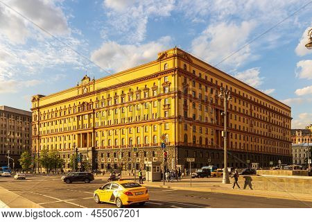 Moscow, Russia - 22 May 2022, The Building Of The Federal Security Service Of Russia. Lubyanskaya Sq
