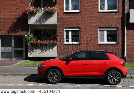 Bottrop, Germany - September 20, 2020: Audi A1 Small City Car Parked In Germany. There Were 45.8 Mil