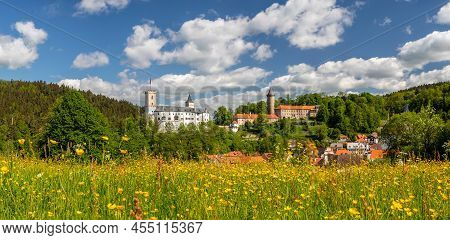 Rozmberk Nad Vltavou, Czech Republic - 05 22 2022: Rozmberk Castle - Rosenberg Castle In South Bohem