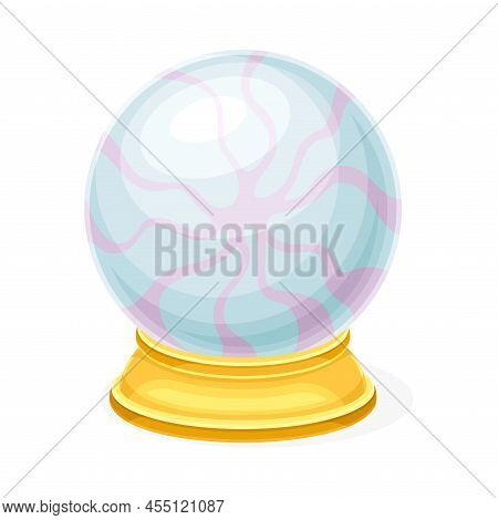 Crystal Ball Or Orbuculum As Magical Object And Witchcraft Item Vector Illustration