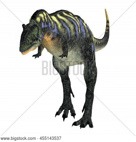 Aucasaurus On The Hunt 3d Illustration - Aucasaurus Was A Carnivorous Theropod Dinosaur That Lived I