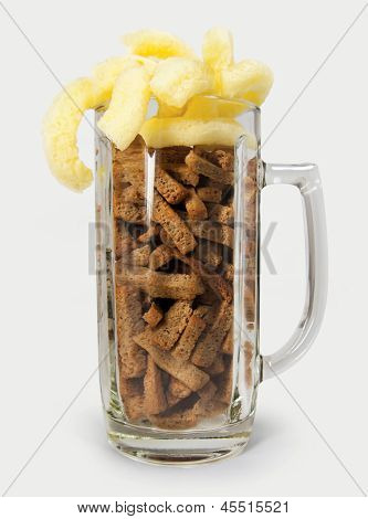 Mok met brood beschuit