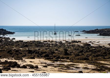 Chausey Island Coast And Cliffs Landscape In Brittany, France