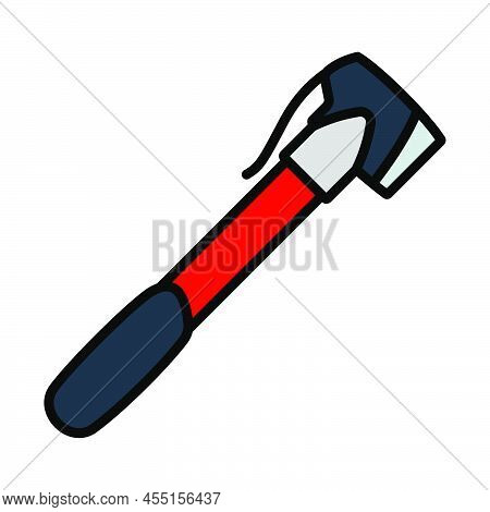 Bicycle Pump Icon. Editable Bold Outline With Color Fill Design. Vector Illustration.