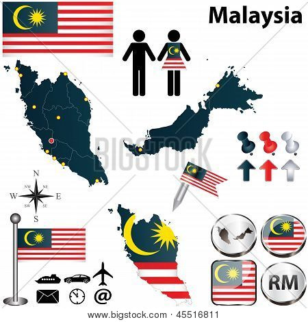 Mappa della Malesia