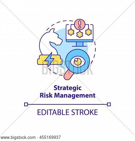 Strategic Risk Management Concept Icon. Effective Business Strategy Abstract Idea Thin Line Illustra