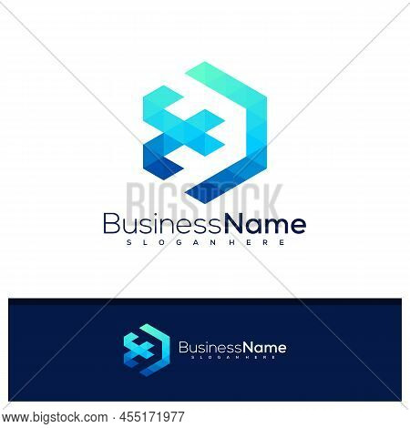 Letter F D Logo Design Vector, Creative F D Logo Concepts Template Illustration.