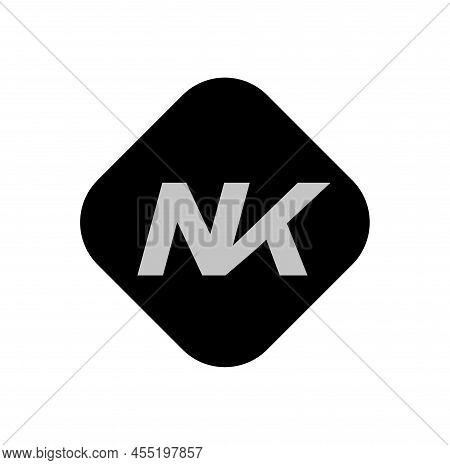 Nk Company Name Initial Letters Monogram. Nk Vector Icon.