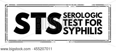 Sts - Serologic Test For Syphilis Acronym, Medical Concept Background