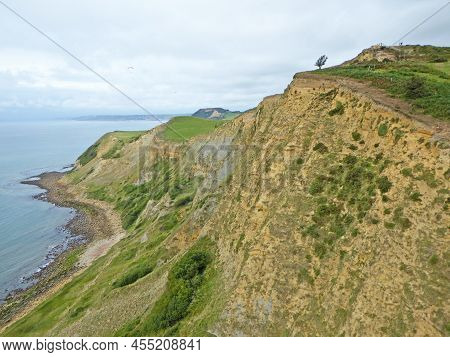 Coast And Cliffs At Eype In Dorset, England