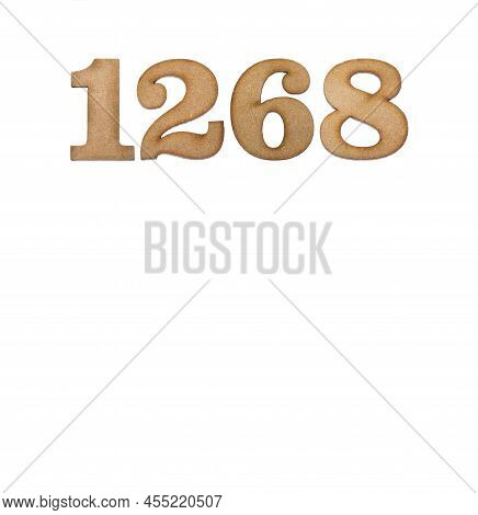 Number 1268 - Piece Of Wood Isolated On White Background