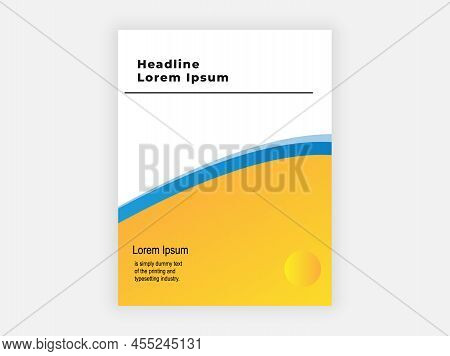 Yellow Business Brochure Template, For Flyer Design.