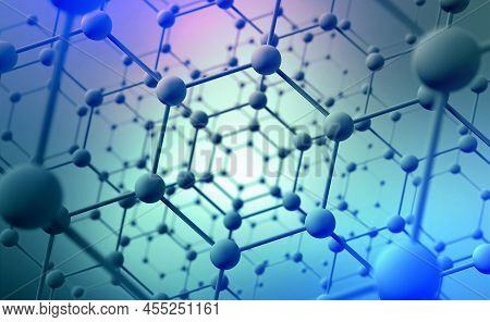 Nanotechnology In Modern Science. Future Technologies In Study Of Structure Of Nanomaterials. 3d Ill
