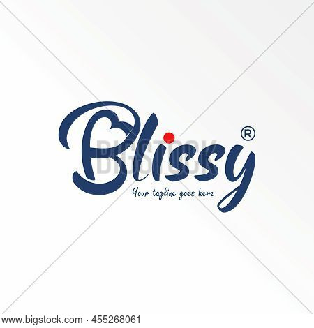 Letter Or Writing Blissy Handwritten Font With Love On Word B Image Graphic Icon Logo Design Abstrac