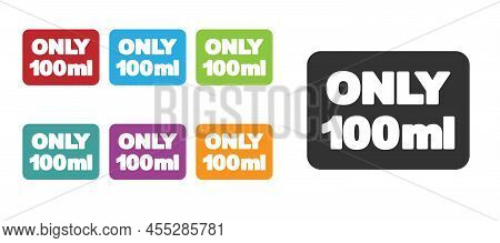 Black Liquids In Carry-on Baggage Icon Isolated On White Background. Airport Rules. Set Icons Colorf