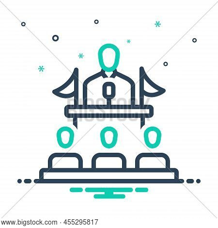 Mix Icon For Senators Senate-member Lawmaker Legislator Politician Podium Conference