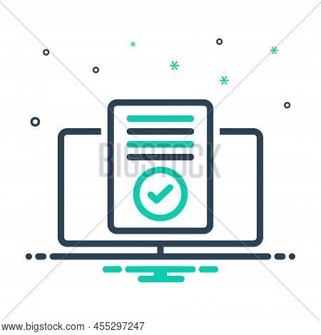 Mix Icon For Acceptable Admissible Agreeable Satisfactory Bankable Approval Document