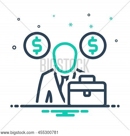 Mix Icon For Rep Saleman Representative Delegate Agent Finance Person Business-man