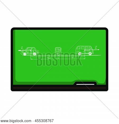 Classroom Blackboard Icon. Editable Bold Outline With Color Fill Design. Vector Illustration.